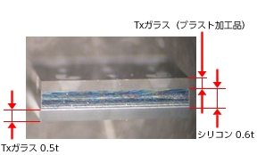 ガラス＋Si＋ガラスの陽極接合